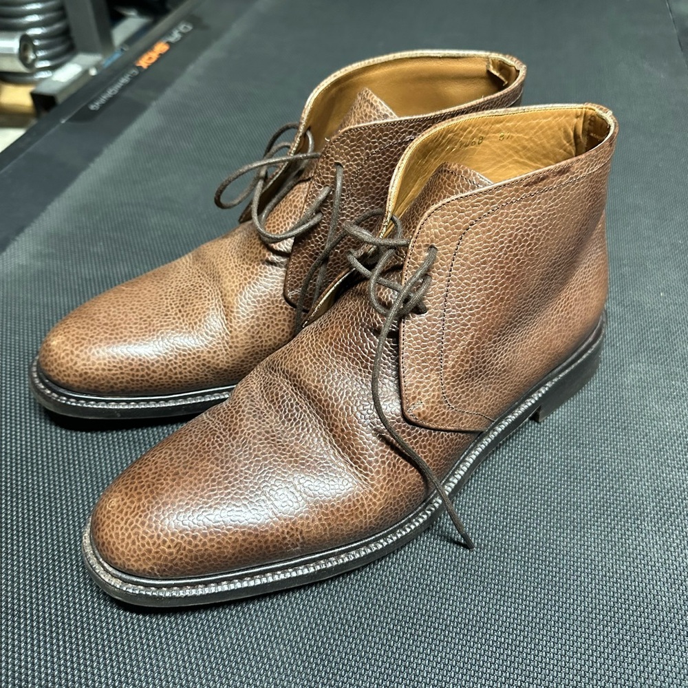 Meermin Brown Pebbled Leather Chukka Boots Size 8.5 UK (9.5 US) Men’s